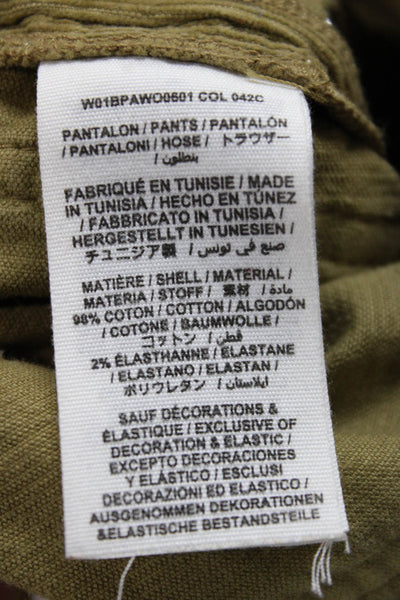 Bonpoint Boys Cotton Straight Casual Zippered Ankle Pants Brown Size 4
