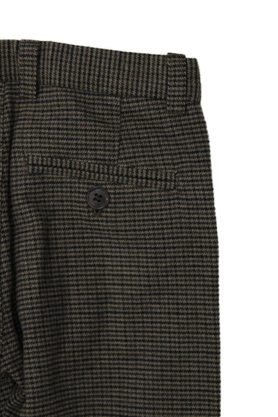 Bonpoint Boys Cotton Houndstooth Print Ankle Straight Pants Brown Size 4