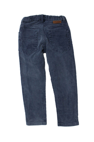 Bonpoint Boys Cotton Stretch Casual Ankle Straight Pants Blue Size 4