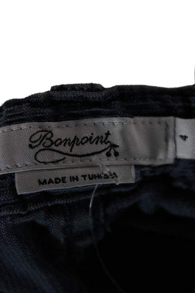 Bonpoint Boys Cotton Stretch Casual Ankle Straight Pants Blue Size 4