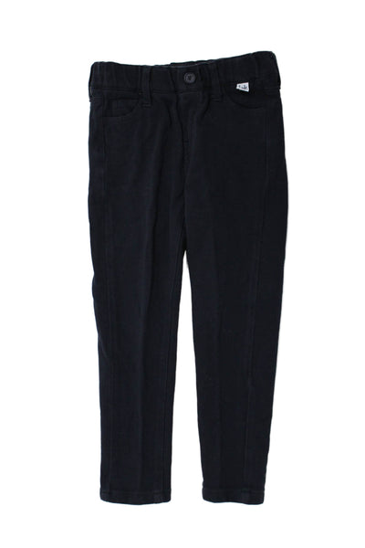 Il Gufo Boys Cotton Stretch Straight Casual Ankle Pants Blue Size 4