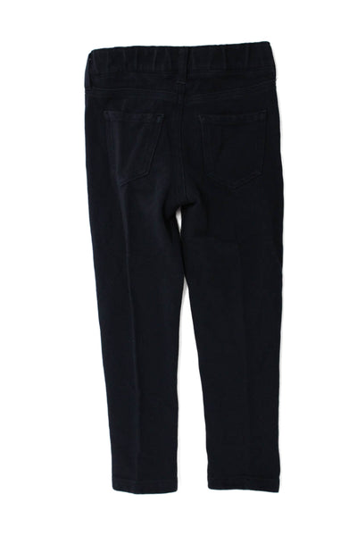 Il Gufo Boys Cotton Stretch Straight Casual Ankle Pants Blue Size 4