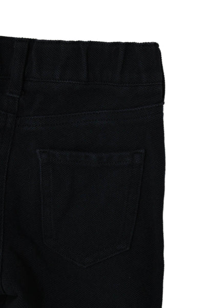 Il Gufo Boys Cotton Stretch Straight Casual Ankle Pants Blue Size 4