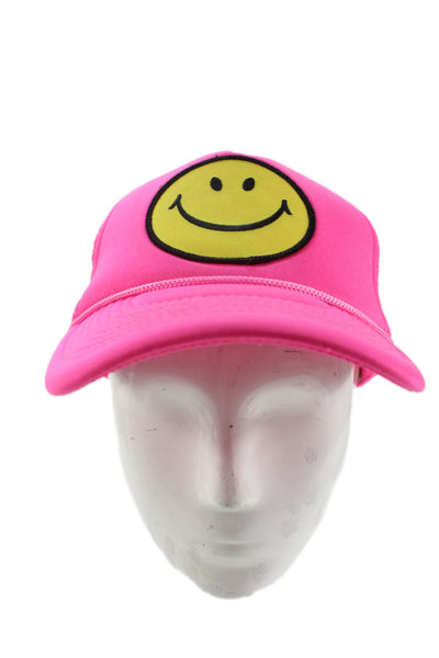 Aviator Nation Womens Vintage  Trucker Hat Pink Yellow