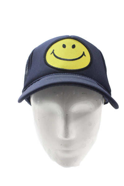 Aviator Nation Womens Vintage  Trucker Hat Navy Blue Yellow