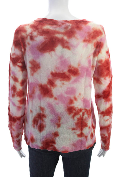 Calypso Saint Barth Womens Multicolor Tie Dye Cashmere Pullover Sweater Size S