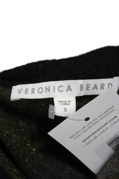 Veronica Beard Women Green Camo Cowl Neck Pullover Sweater Long Sleeve Size S