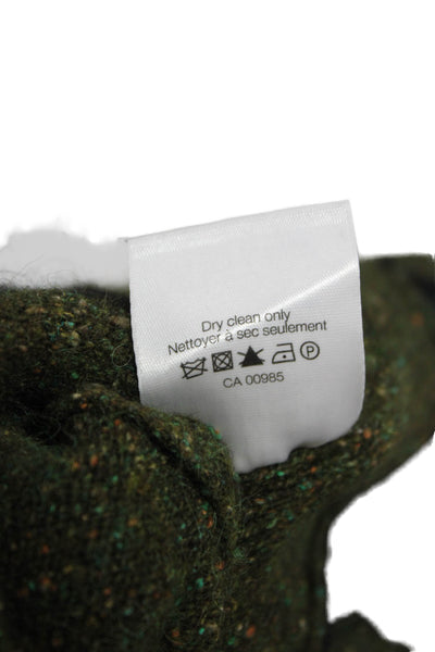 Veronica Beard Women Green Camo Cowl Neck Pullover Sweater Long Sleeve Size S