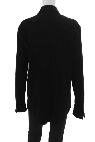 Blank NYC Unisex Adults Black Collared Basic Jacket Long Sleeve Size S