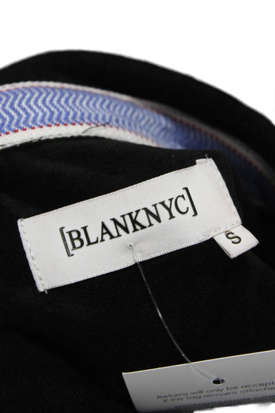 Blank NYC Unisex Adults Black Collared Basic Jacket Long Sleeve Size S