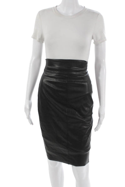 Bailey 44 Womens Straight Pencil Skirt Black Polyurethane Size XS