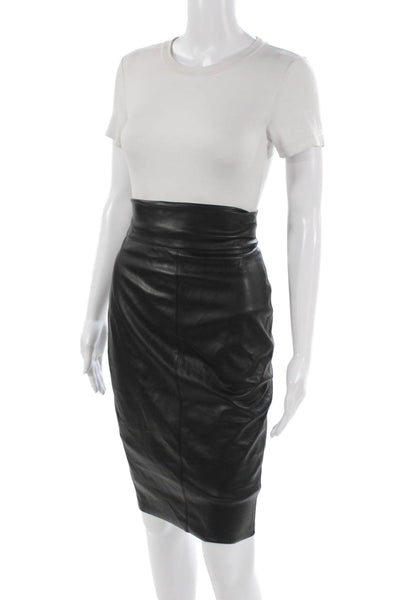 Bailey 44 Womens Straight Pencil Skirt Black Polyurethane Size XS