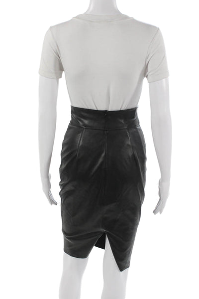 Bailey 44 Womens Straight Pencil Skirt Black Polyurethane Size XS