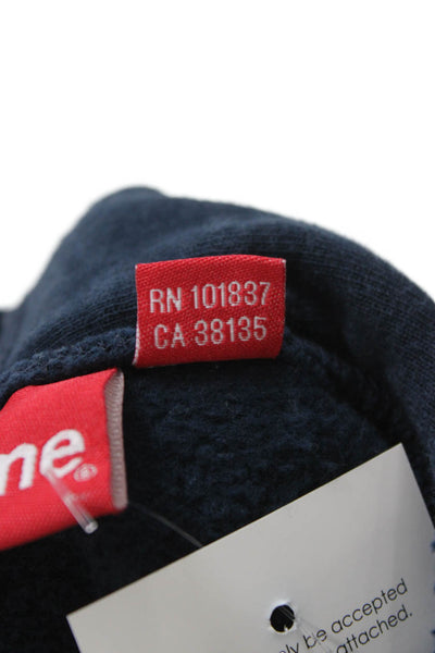 Supreme Unisex Adults Pullover Blue Cotton Round Neck Long Sleeve Size S