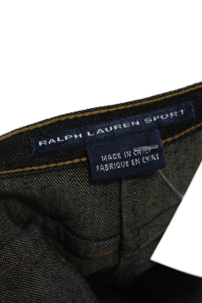 Ralph Lauren Sport Women Pencil Mini Skirt Black Cotton Size 2