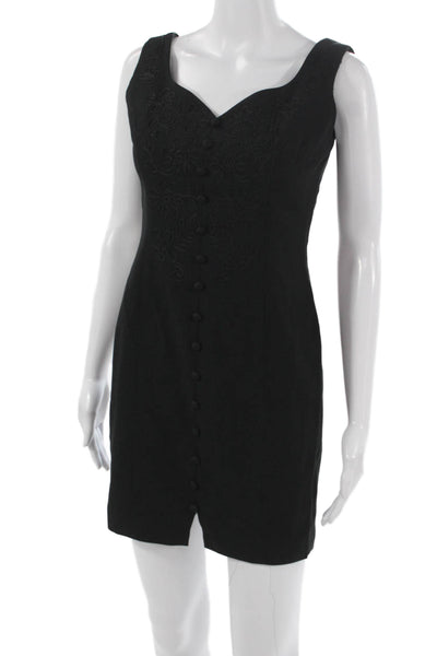 Laundry by Shelli Segal Women Sheath Dress Black Sweetheart Mini Size 4