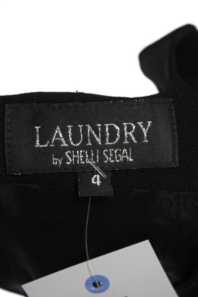 Laundry by Shelli Segal Women Sheath Dress Black Sweetheart Mini Size 4