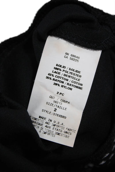 A.B. S by Allen Schwartz Womens Fit & Flare Black Dress Size 2
