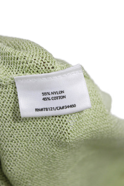 Eileen Fisher Womens Basic V-Neck Sleeveless Tank Green Nylon Size XS