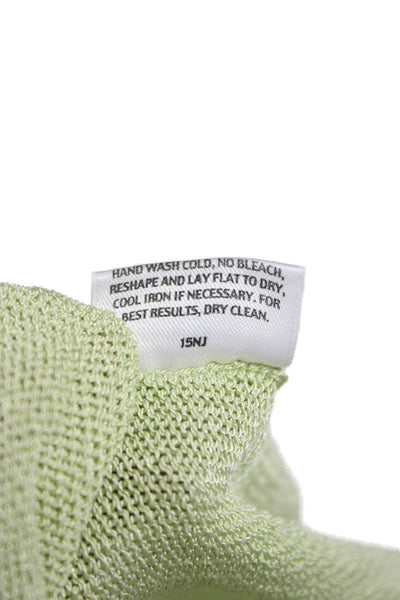 Eileen Fisher Womens Basic V-Neck Sleeveless Tank Green Nylon Size XS