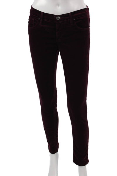 AG Women Red Ankle Pants Cotton Inseam 28 Size 27