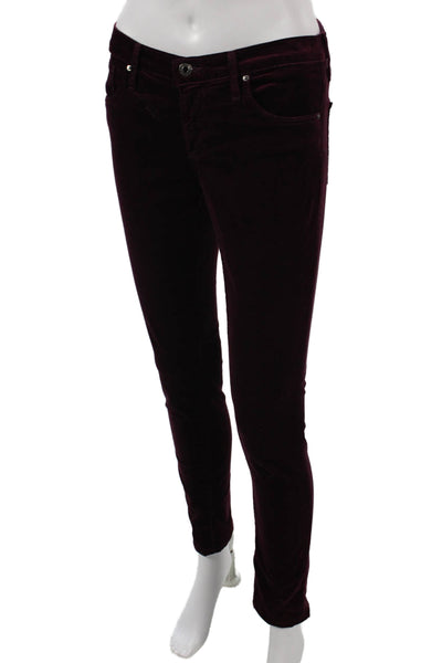 AG Women Red Ankle Pants Cotton Inseam 28 Size 27