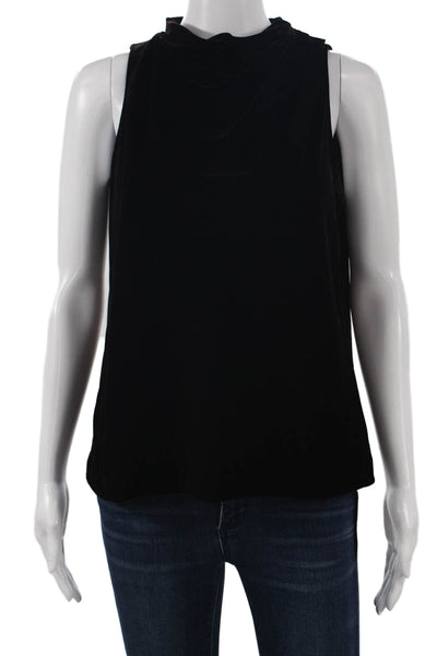 Theory Womens Black Polyester Cowl Neck Sleeveless Basic Tank Size 0P