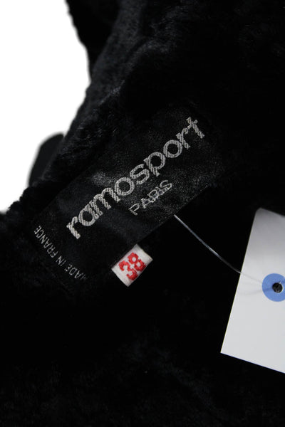 Ramosport Women Black Microfiber Overcoat Toggle Long Sleeve Size 38