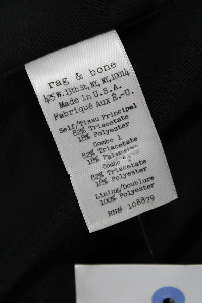 Rag & Bone Women Tunic Blouse Black Colorblock Sleeveless Triacetate Zip Size M