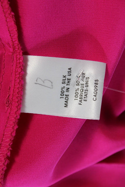 Nanette Lepore Women Basic Silk Halter Tank Sleeveless Pink Pullover Size 6