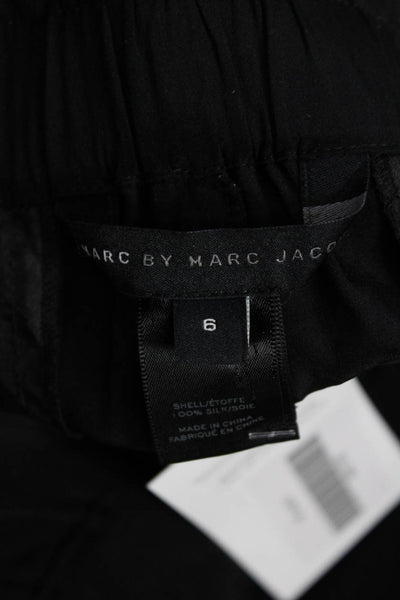 Marc By Marc Jacobs Women Silk Ankle Pants Black Size 6