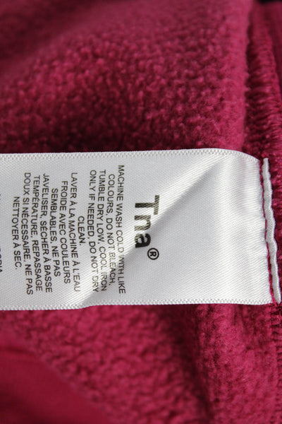 TNA Womens Pullover Red Cotton Crew Neck Long Sleeve Solid Size S