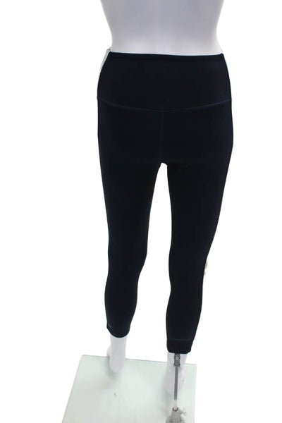 Bandier Women Striped Leggings Outfit Set Black Polyester Size S