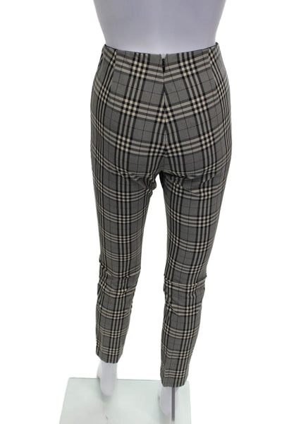 Rag & Bone Women Gray Plaid Dress Pants Zip Polyamide Size 4