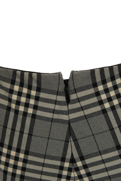 Rag & Bone Women Gray Plaid Dress Pants Zip Polyamide Size 4