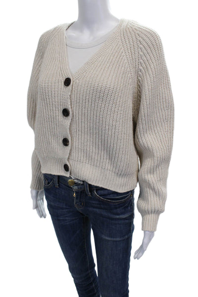 Rails Womens Cardigan V-Neck Long Sleeve Ivory Size XS
