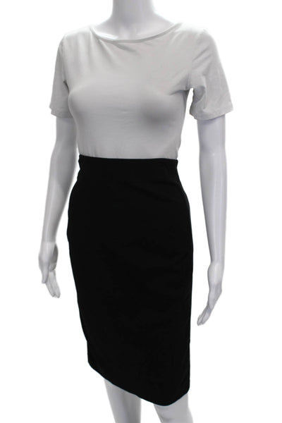 Vince Camuto Women Black Straight Pencil Skirt Pull On Viscose Size S