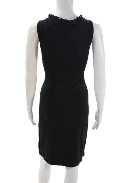 BCBGMAXAZRIA Women Bodycon Black Sleeveless V Neck Dress Size XS