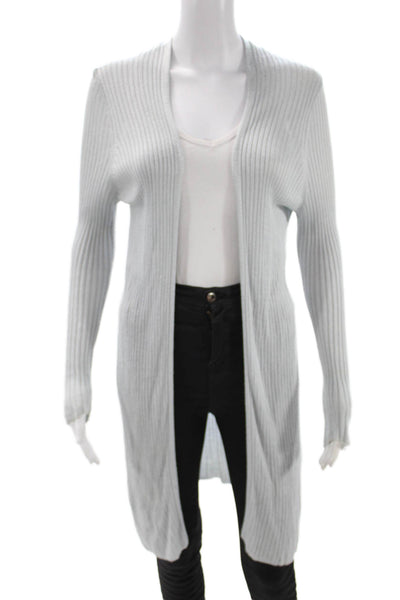 525 America Women Cardigan V-Neck Long Sleeve Gray Rayon Size S