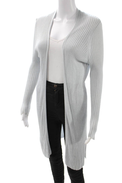525 America Women Cardigan V-Neck Long Sleeve Gray Rayon Size S