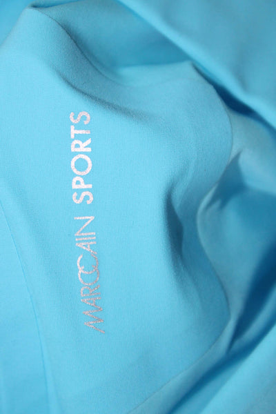 Marccain Sports Womens Basic Casual Collared Long Sleeve Blue Top Size 3