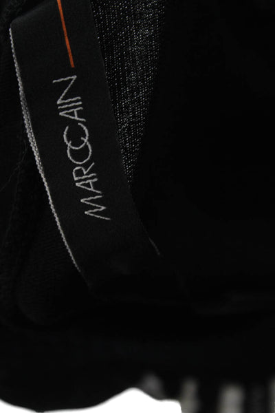 Marccain Womens Jogger Pants Black Animal Print Cotton Size 3