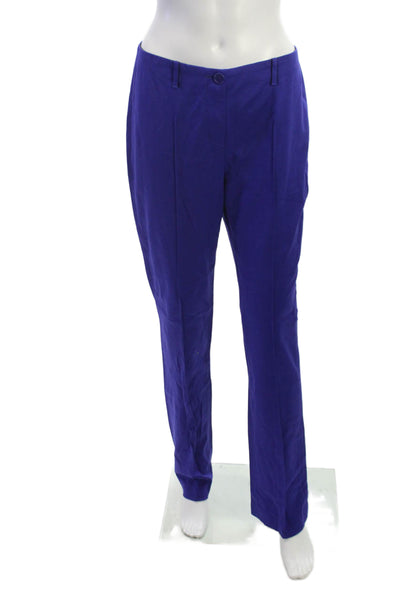 Marccain Womens Dress Pants Purple Button Viscose Size 4