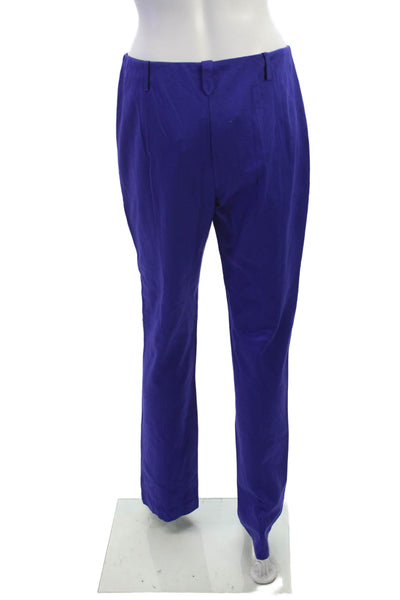 Marccain Womens Dress Pants Purple Button Viscose Size 4