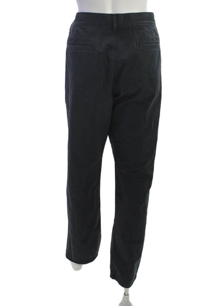 Theory Mens Black Chino Pants Button Closure 97% Cotton 3% Elastane Size 36
