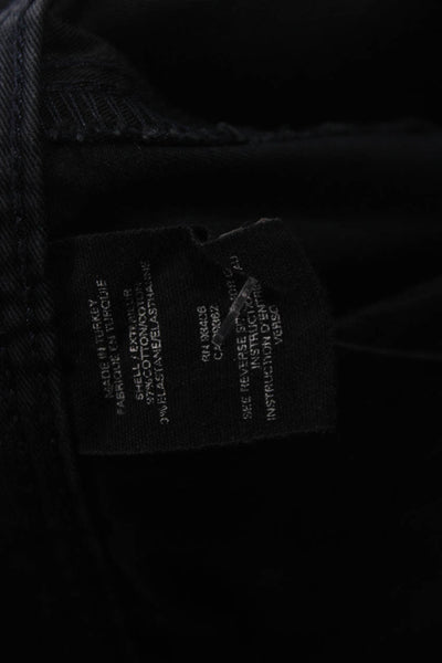 Theory Mens Black Chino Pants Button Closure 97% Cotton 3% Elastane Size 36