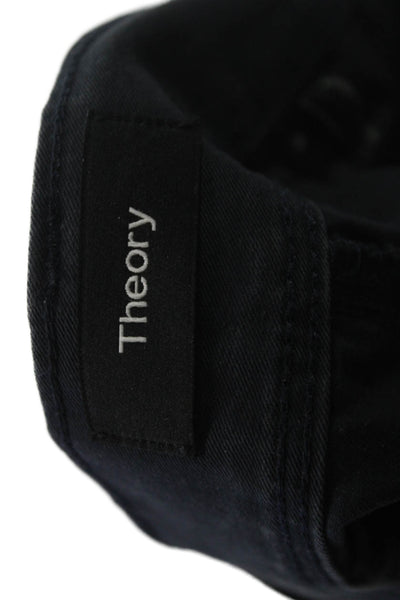 Theory Mens Black Chino Pants Button Closure 97% Cotton 3% Elastane Size 36