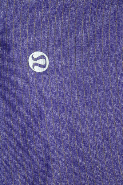 Lululemon Womens Purple Striped Pullover Long Sleeve Size 8
