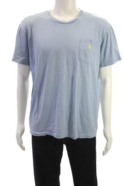 Polo Ralph Lauren Mens Shirt Blue Cotton Crew Neck Short Sleeve Size L