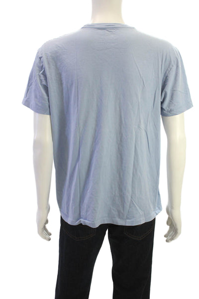 Polo Ralph Lauren Mens Shirt Blue Cotton Crew Neck Short Sleeve Size L